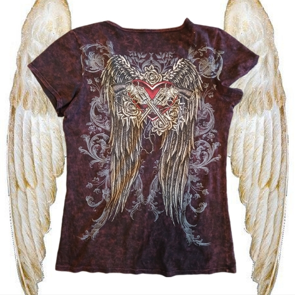 y2k bedazzled grunge tee - Picture 2 of 2